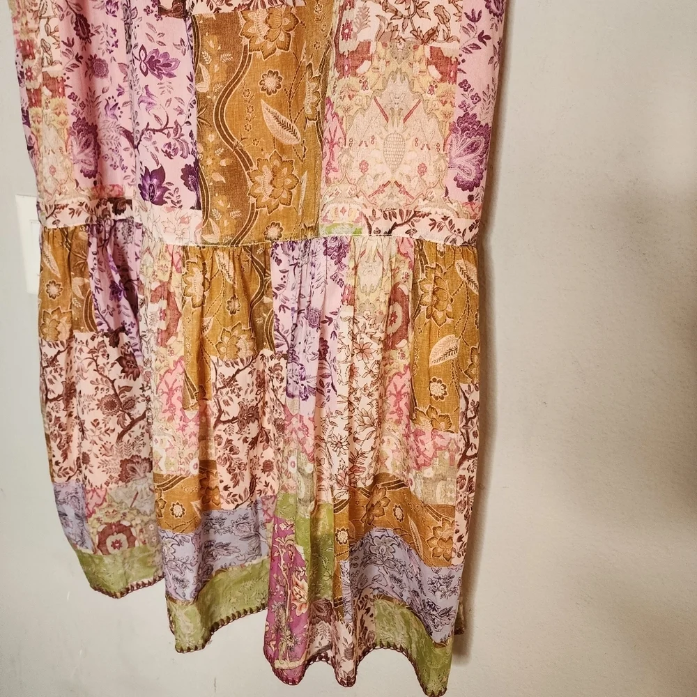 Johnny Was River Tiered Maxi Skirt Pull On Belted Silk Cotton Size XL - Picture 10 of 13